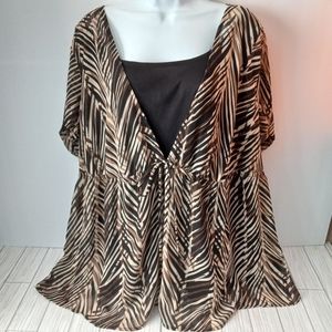 I.N. Studio Wildlife Print Blouse